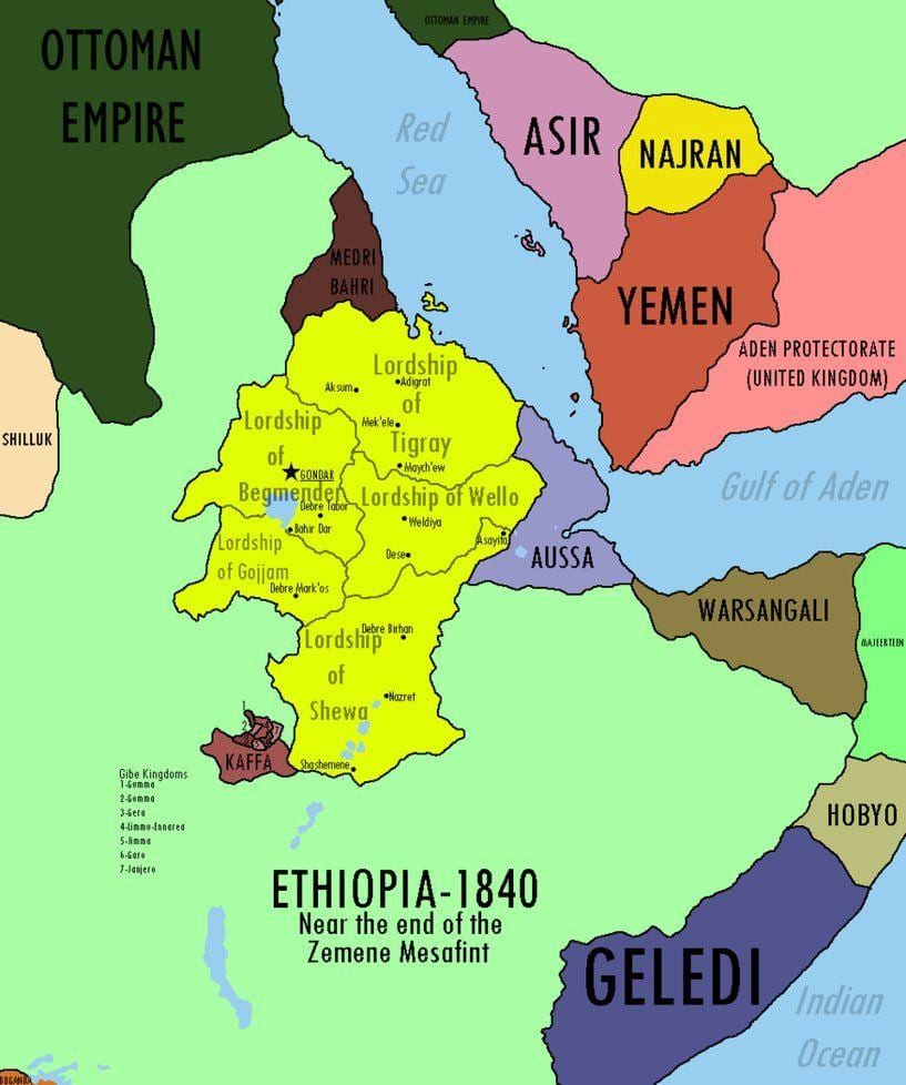 bản đồ của đế quốc Ethiopia