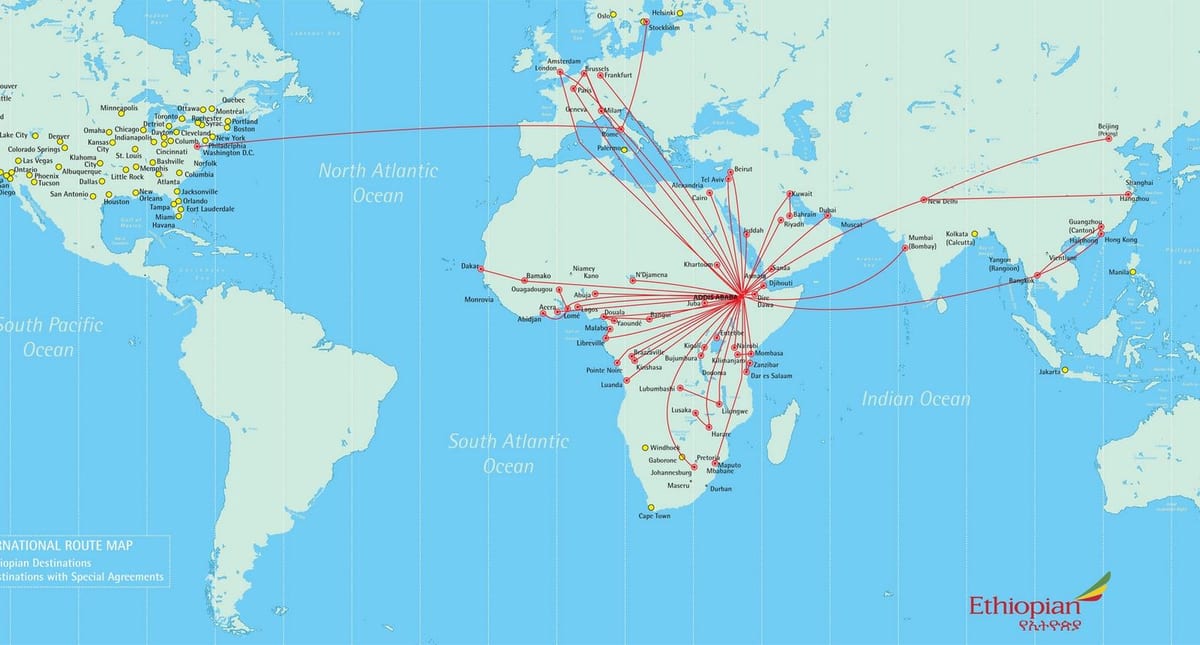 bản đồ của đường Ethiopia