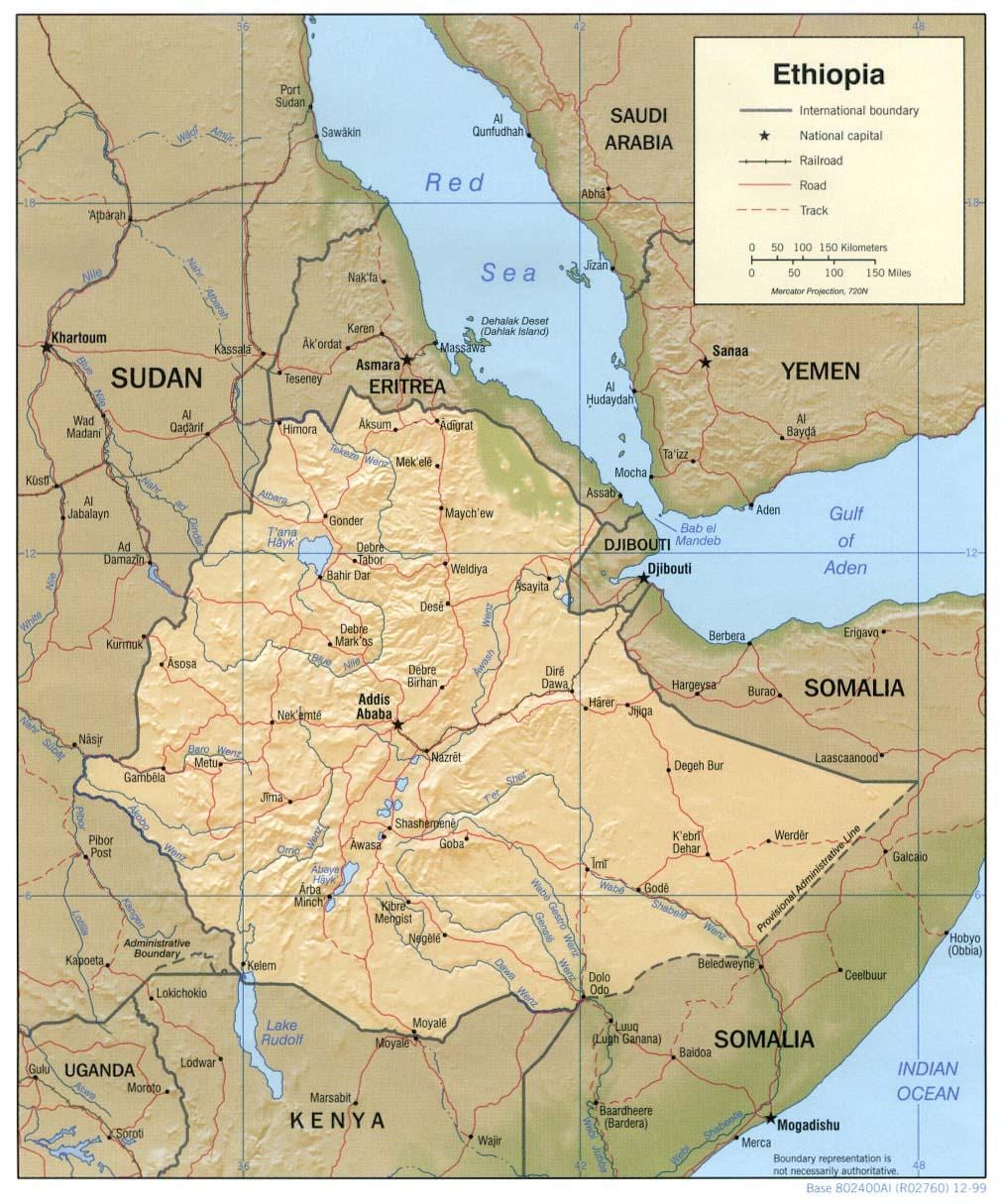 bản đồ của Ethiopia cơ quan lập bản đồ trang web