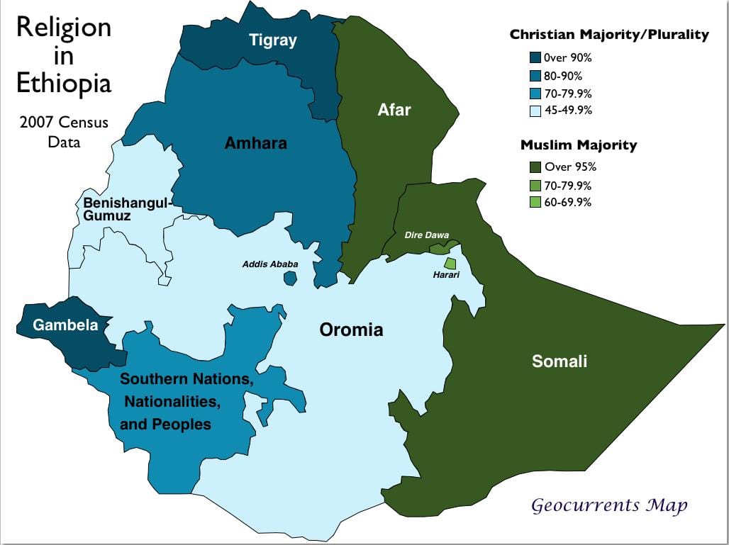 bản đồ của dororo Ethiopia