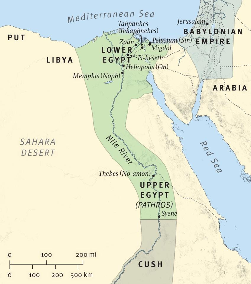 bản đồ của Ethiopia trong kinh thánh lần
