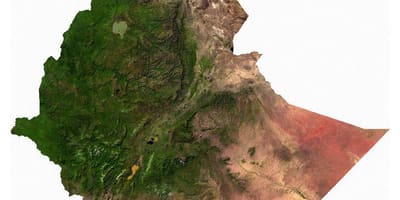 Ethiopia bản đồ vệ tinh