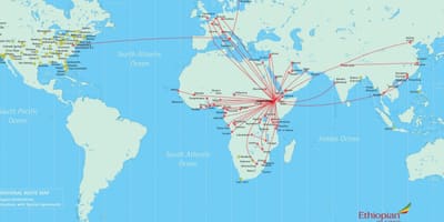 Bản đồ của đường Ethiopia