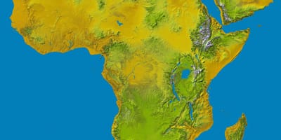 Bản đồ của Ethiopia nguyên trên thế giới