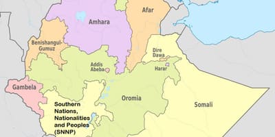 Ethiopia amhara khu bản đồ