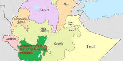 Bản đồ của snnpr Ethiopia