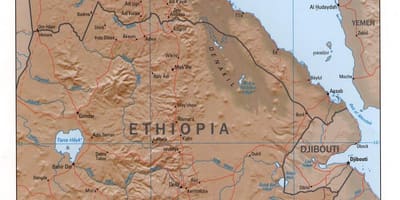 Bản đồ của bắc Ethiopia