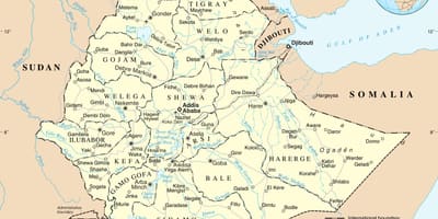 Bản đồ chính trị của Ethiopia