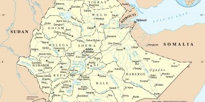 Bản đồ chính trị của Ethiopia