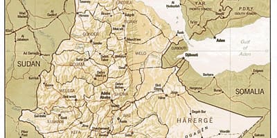 Bản đồ của Ethiopia đồ cũ