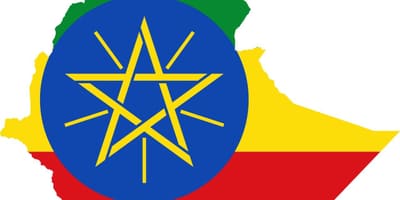 Bản đồ của Ethiopia cờ