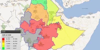 Ethiopia tỉnh bản đồ