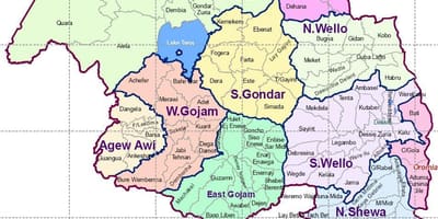 Ethiopia gondar bản đồ