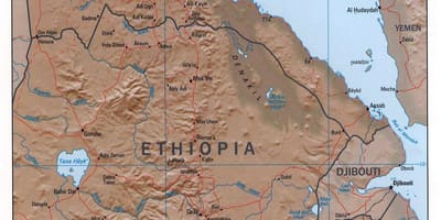 Bản đồ của miền bắc Ethiopia